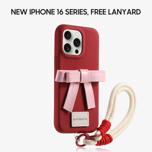 iPhone Lanyard Series | Cartoon Design Leather Phone Case