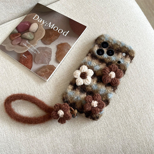 iPhone Series | Handmade 3D Flowers Liquid Silicone Plush Phone Case