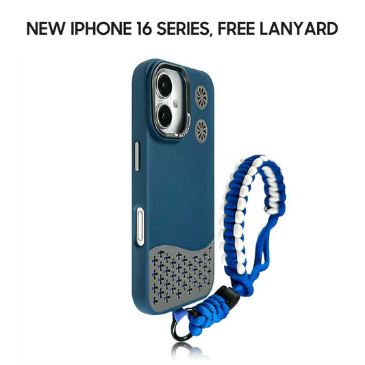 iPhone Lanyard Series | MagSafe Leather Phone Case with Heat Dissipation Holes