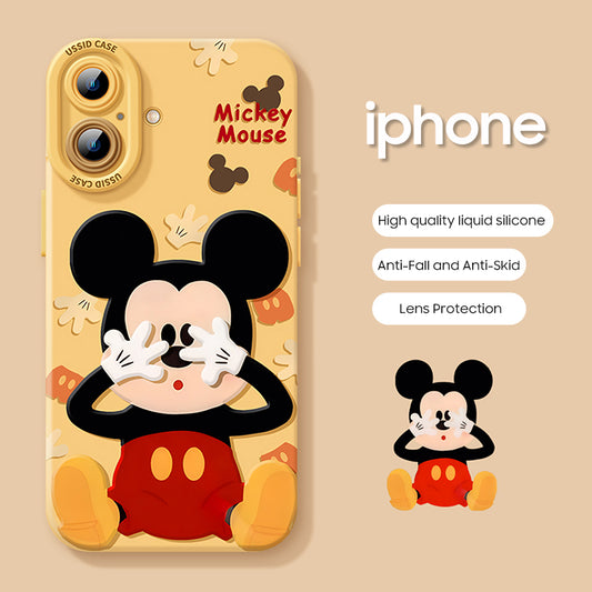 iPhone beads series | Disney Mickey Mouse Liquid Silicone Phone Case