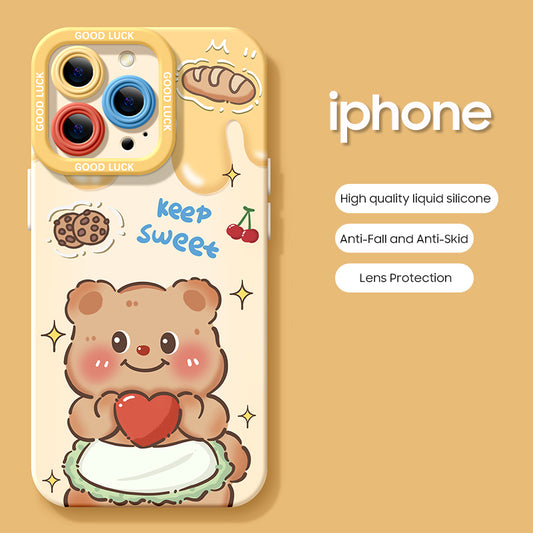 iPhone beads series | Butter Bear Liquid Silicone Phone Case