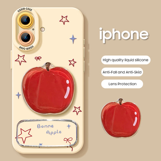 iPhone beads series | Folding Mirror Stand Cartoon Phone Case