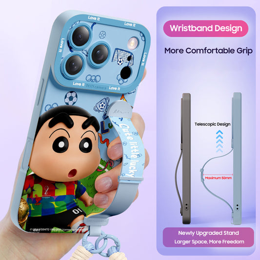 iPhone Wristband Series | "Crayon Shin-chan" Liquid Silicone Phone Case