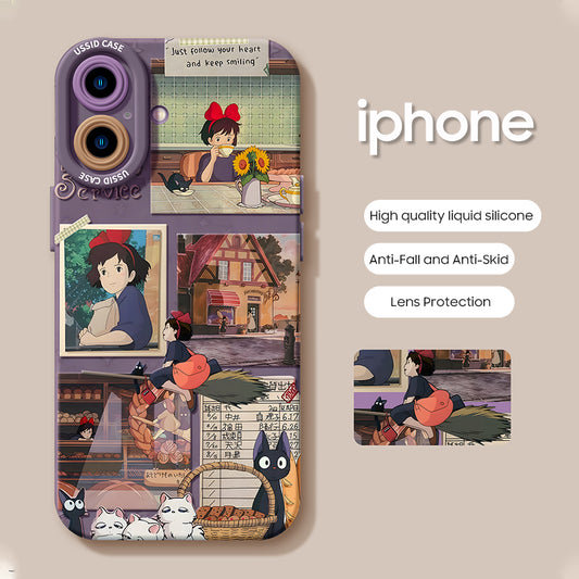 iPhone beads series | Cartoon Design Liquid Silicone Phone Case