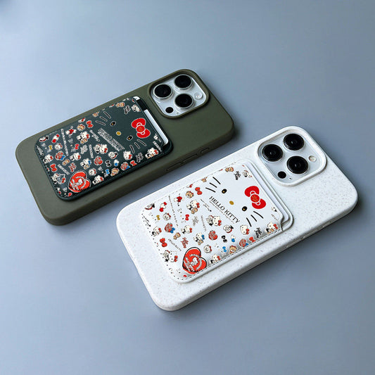 Leather Wallet With MagSafe - Hello Kitty