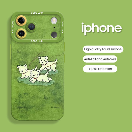 iPhone beads series | Cute Liquid Silicone Phone Case