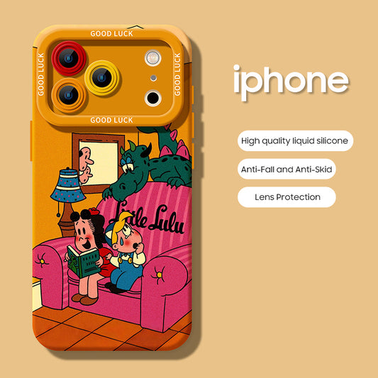 iPhone beads series | Cartoon Liquid Silicone Phone Case