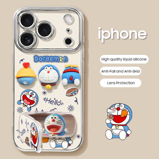 iPhone beads series | Doraemon Liquid Silicone Phone Case