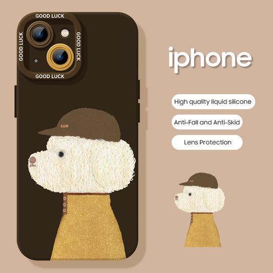 iPhone beads series | Cute Cartoon Liquid Silicone Phone Case