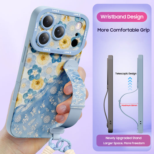 Serie de iPhone | Funda para teléfono con pulsera de silicona líquida Art Series