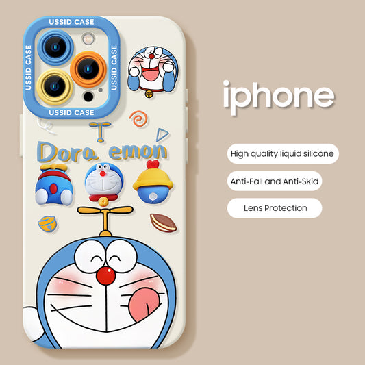 iPhone beads series | Doraemon Liquid Silicone Phone Case