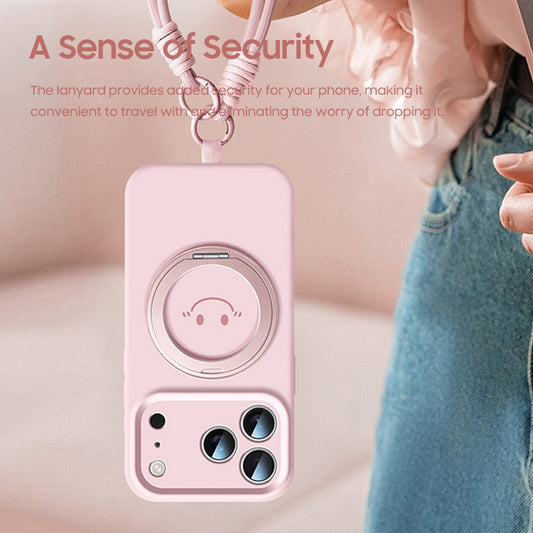 iPhone Lanyard Series | "Smile" Rotating Stand Phone Case