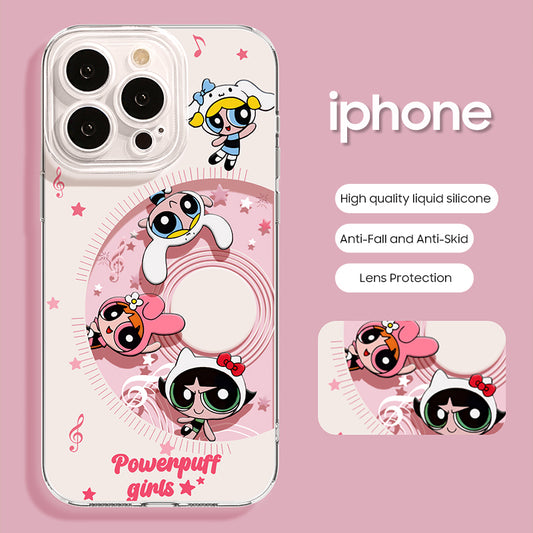 iPhone beads series | The Powerpuff Girls Liquid Silicone Phone Case