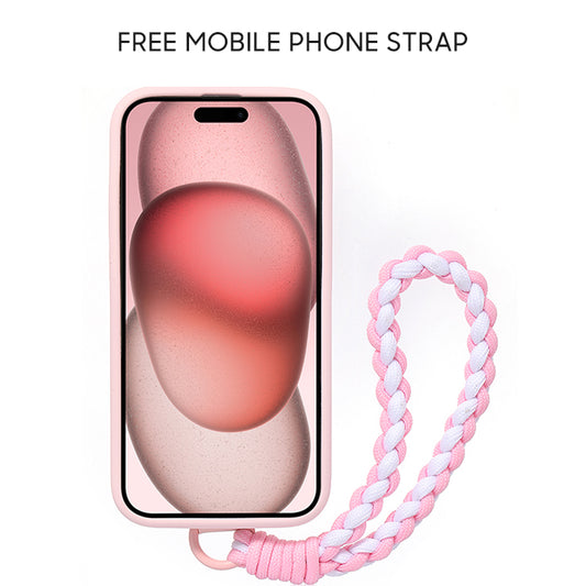 iPhone Lanyard Series | Pink Bear Cute Leather Phone Case