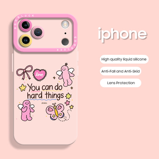 iPhone beads series | Cute Cartoon Liquid Silicone Phone Case