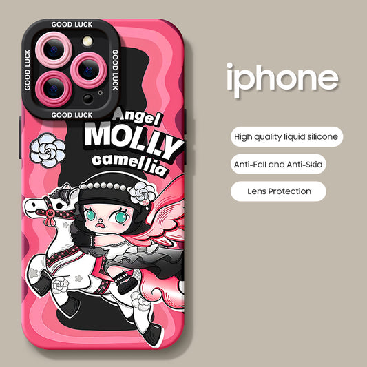 iPhone beads series | Cute Cartoon Liquid Silicone Phone Case