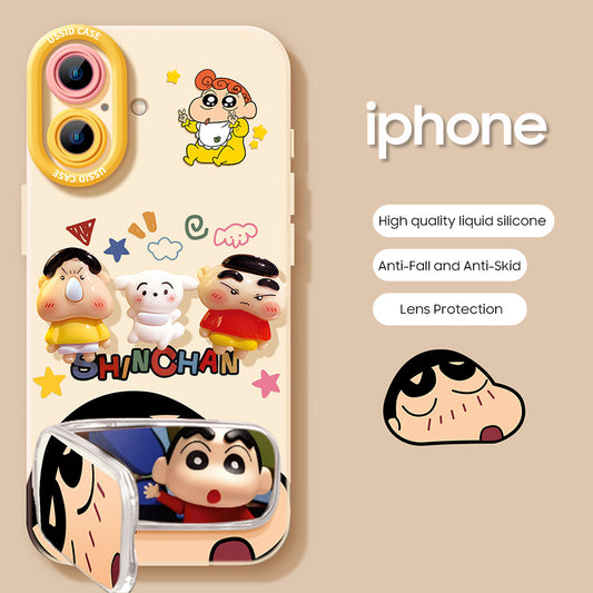iPhone beads series | Crayon Shin-chan Design Liquid Silicone Phone Case