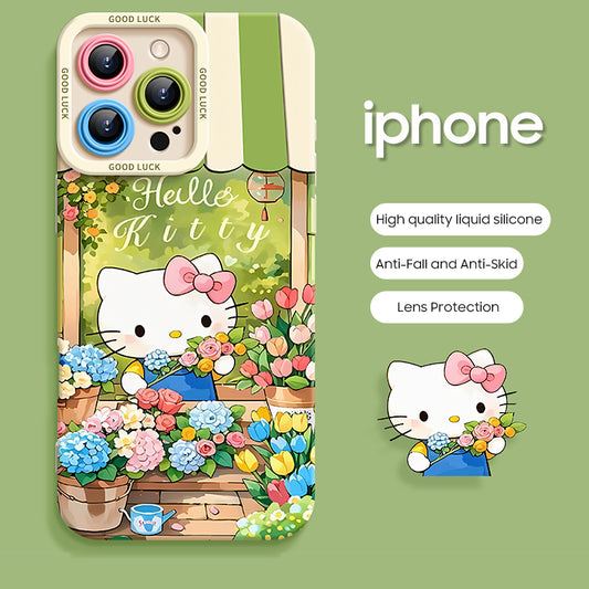 iPhone beads series | Hello Kitty Liquid Silicone Phone Case