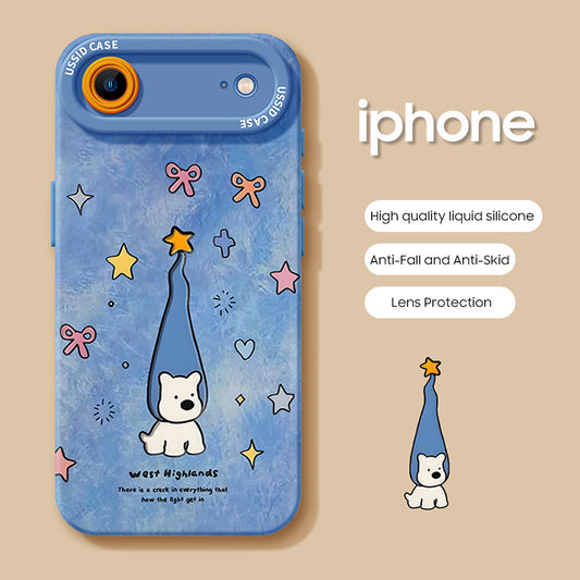 iPhone beads series | Cartoon Design Liquid Silicone Phone Case