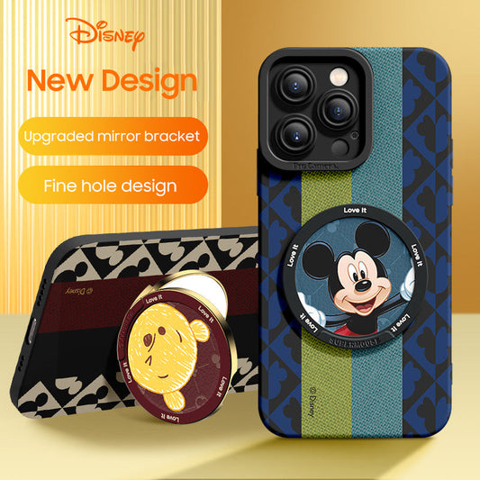 iPhone Mirror Bracket Series | Disney Design Silicone Liquid Phone Case