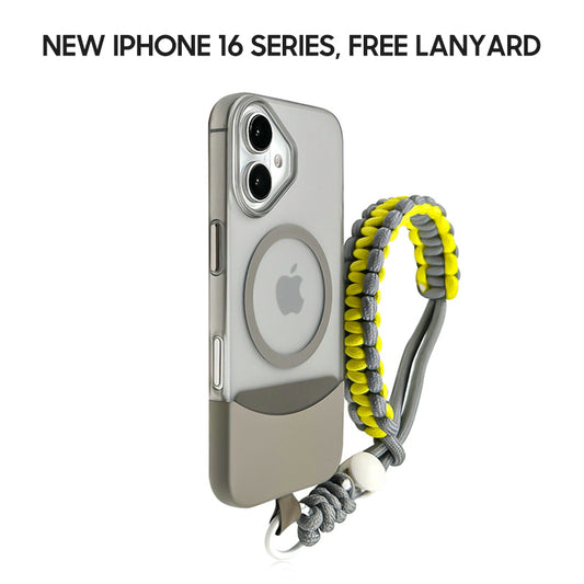 iPhone Lanyard Series | Contrast Color Matte Magsafe Magnetic Phone Case