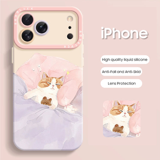 iPhone Beads Series | Adorable Pets Series Liquid Silicone Phone Case