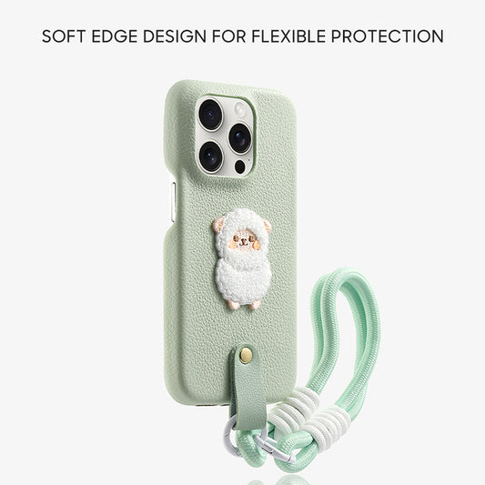 iPhone Lanyard Series | Cute Sheep Leather Phone Case