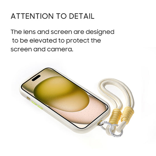 iPhone Lanyard Series | Cartoon phone case with lens sliding window design