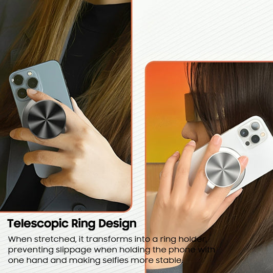 Metallic Retractable Phone Grip & Stand