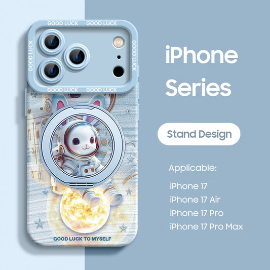 iPhone Lanyard Series | Magnetic Rotating Bracket Cartoon Phone Case