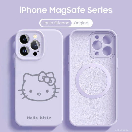 iPhone Lanyard Series | Hello Kitty Liquid Silicone MagSafe Phone Case