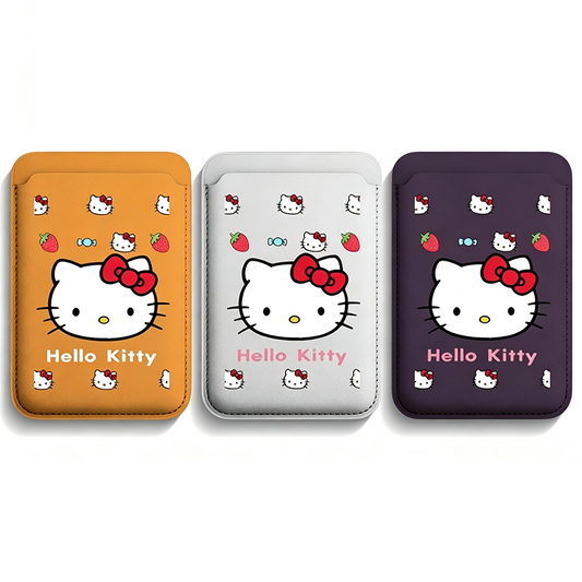 Leather Wallet With MagSafe - Hello Kitty