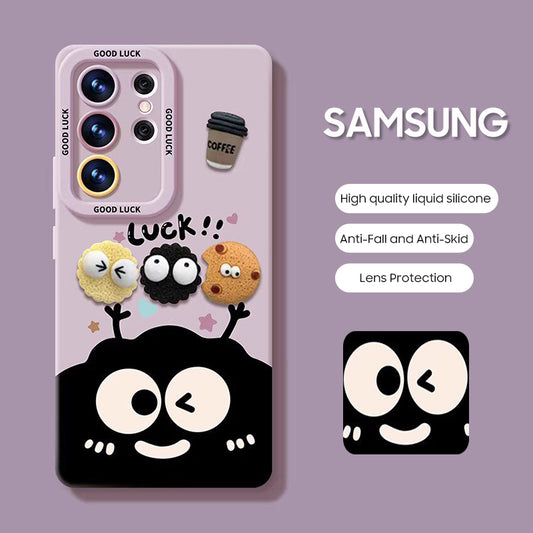 Samsung Series | Cartoon Little Coal Sprite Liquid Silicone Phone Case