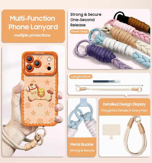 iPhone beads series | Stylish Pony Keychain Liquid Silicone Phone Case