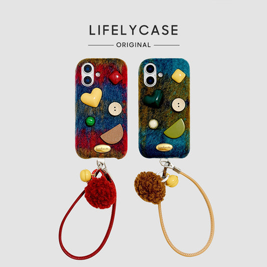 iPhone Lanyard Series | Christmas Style Plush Phone Case