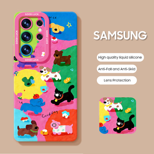 Samsung Series | "Colorful Little Animals" Liquid Silicone Phone Case