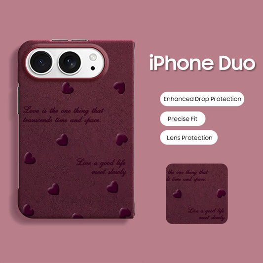 iPhone Duo | Sweet Heart Design Phone Case with Matching Beaded Bracelet