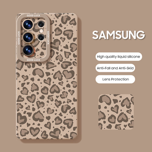 Samsung Series | Leopard Print Liquid Silicone Phone Case
