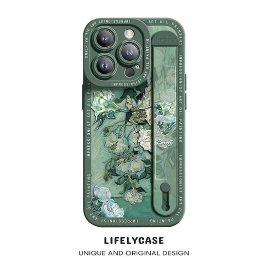 Serie de iPhone | Funda para teléfono con pulsera de silicona líquida