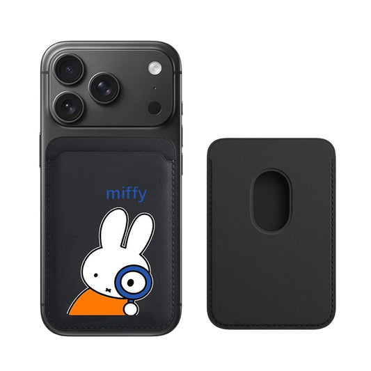Leather Wallet With MagSafe - Miffy Rabbit