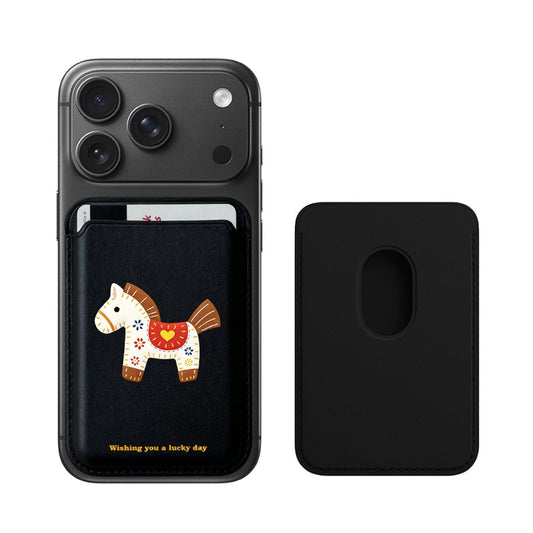 Leather Wallet With MagSafe - Little Horse