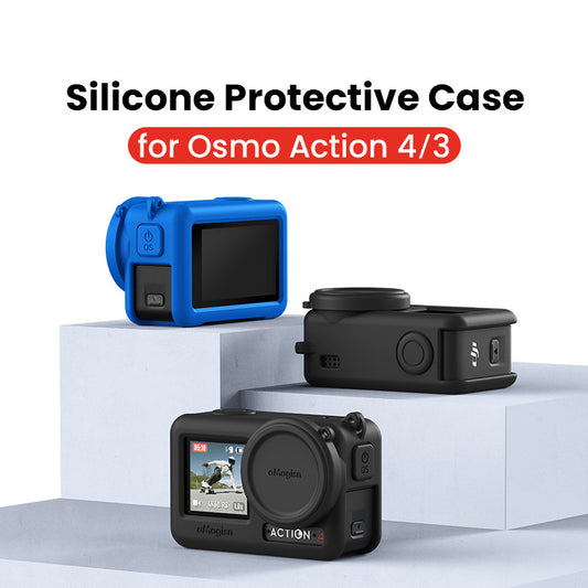 DJI Action 4/3 Accessories | Silicone Protective Case (With Neck Lanyard)