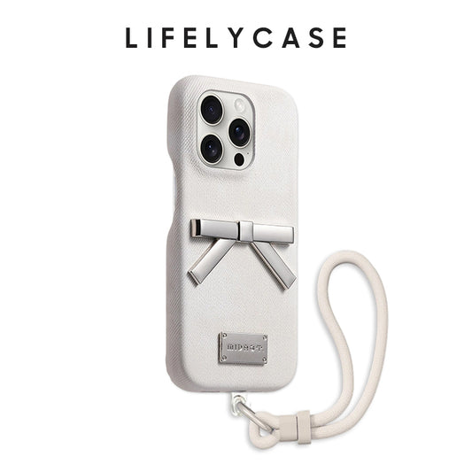 iPhone Lanyard Series | Bow Design Leather Phone Case