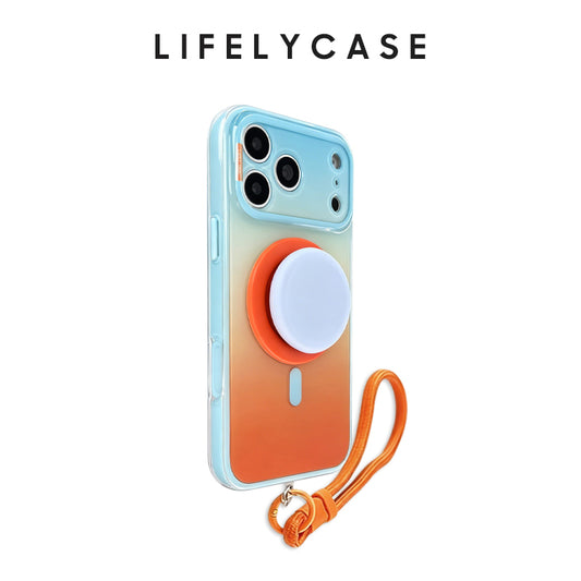 iPhone Lanyard Series | Dreamy Gradient MagSafe Case with Magnetic Stand Grip