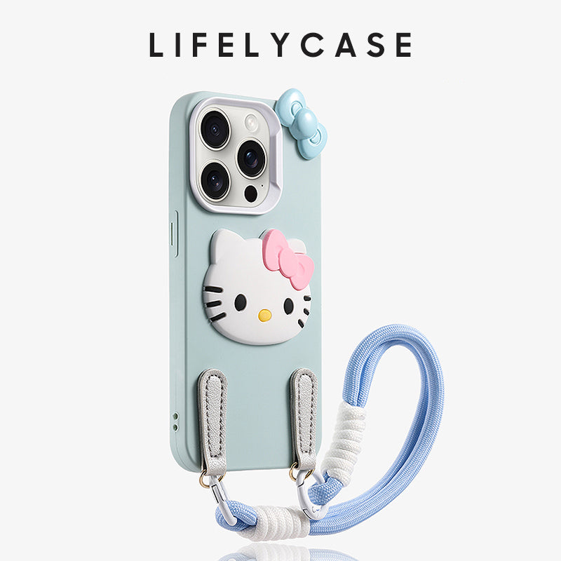 iPhone Lanyard Series | Hello Kitty Liquid Silicone Phone Case