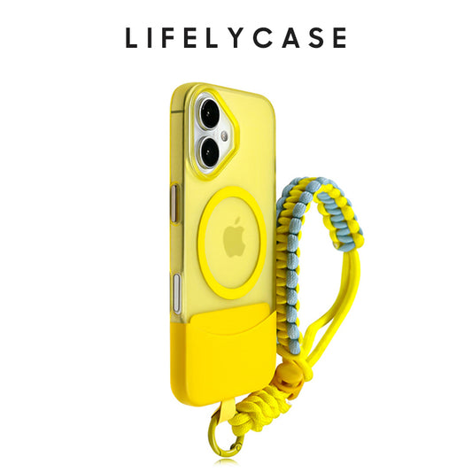 iPhone Lanyard Series | Contrast Color Matte MagSafe Magnetic Phone Case