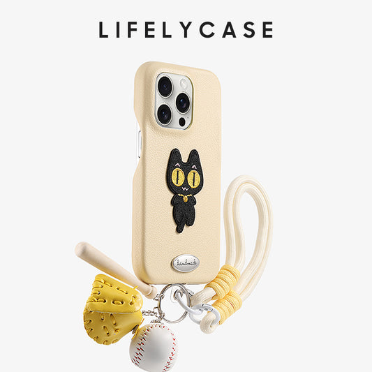 iPhone Lanyard Series |  Cute and Funny Cartoon Leather Phone Case