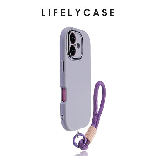 iPhone Lanyard Series | Macaron Color Liquid Silicone Phone Case