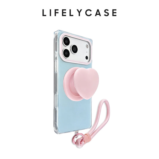 iPhone Lanyard Series | Candy Color MagSafe Case with 3D Heart Grip