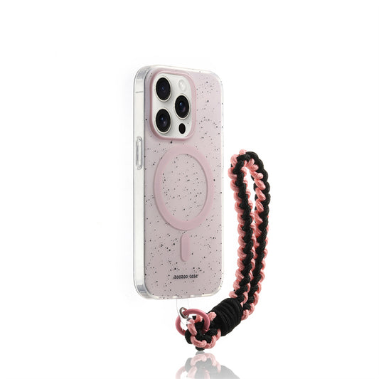 iPhone Lanyard Series | Transparent Pink Phone Case with Magsafe Support